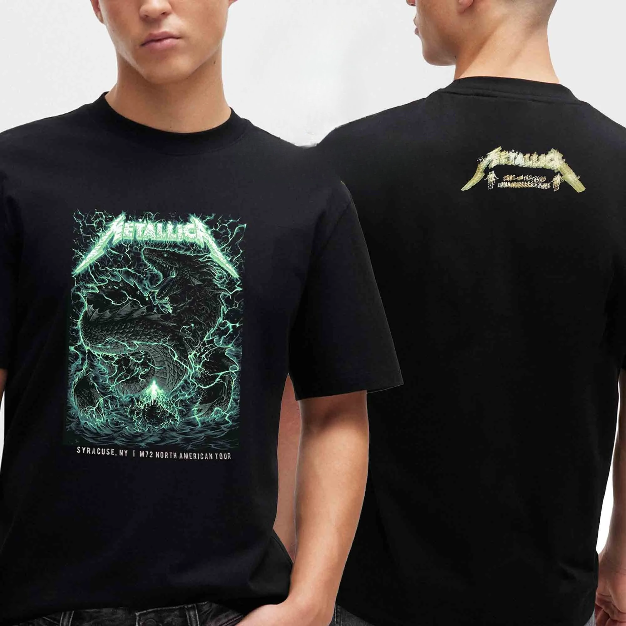 

Metallica T-Shirt Men's and Women's Short Sleeve Cotton Tees Retro Metal Band Tops Trend Brand T-shirt Summer Men Streetwear