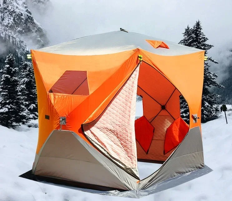 

2020 new Fully automatic cotton winter fishing tent ice fishing tent warmth thickening tent wind resistance