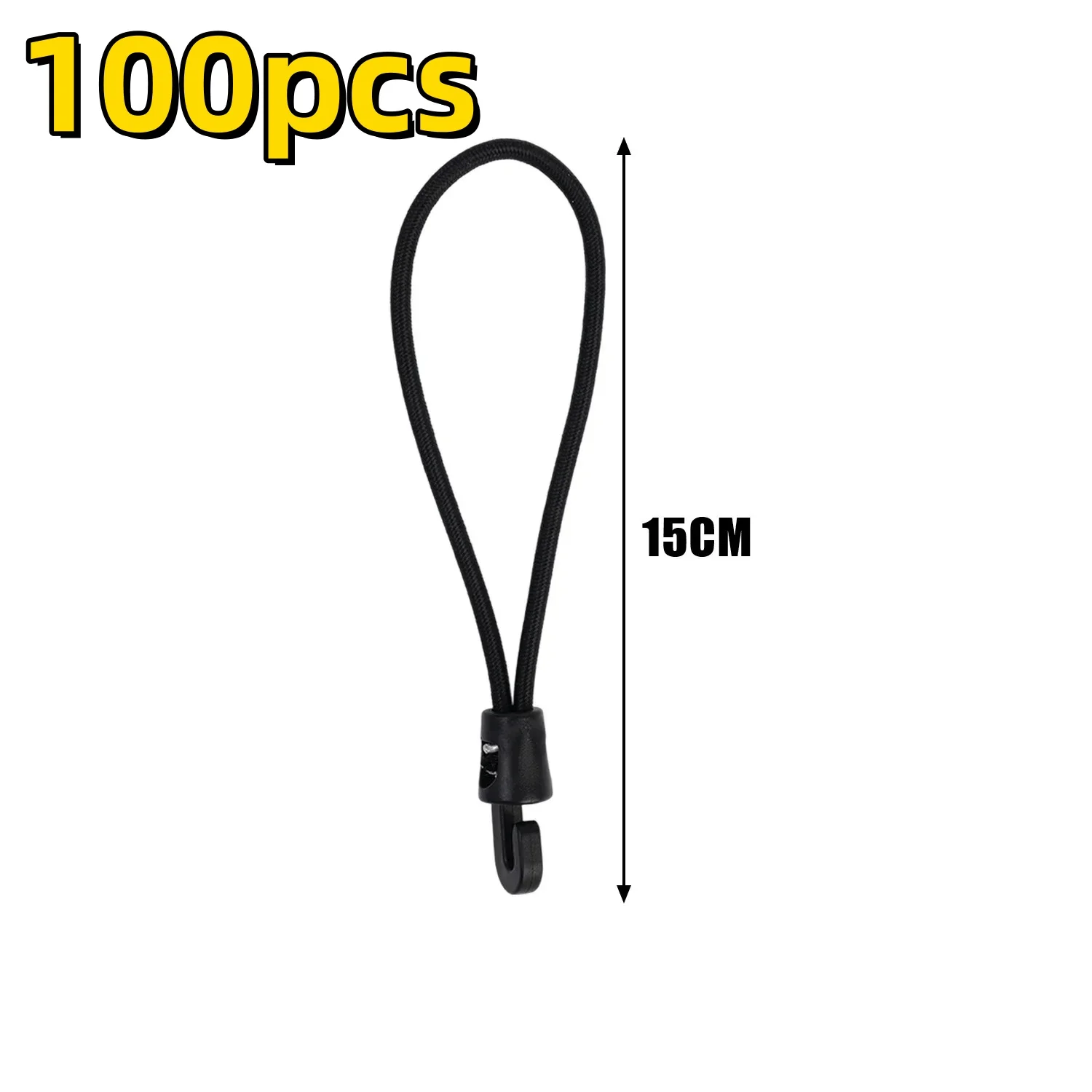 10/50/100 Stück Bungee-Seil mit Haken, hochelastischer Expander mit Haken, Gummi-Spanner mit Haken für Camping-Planen