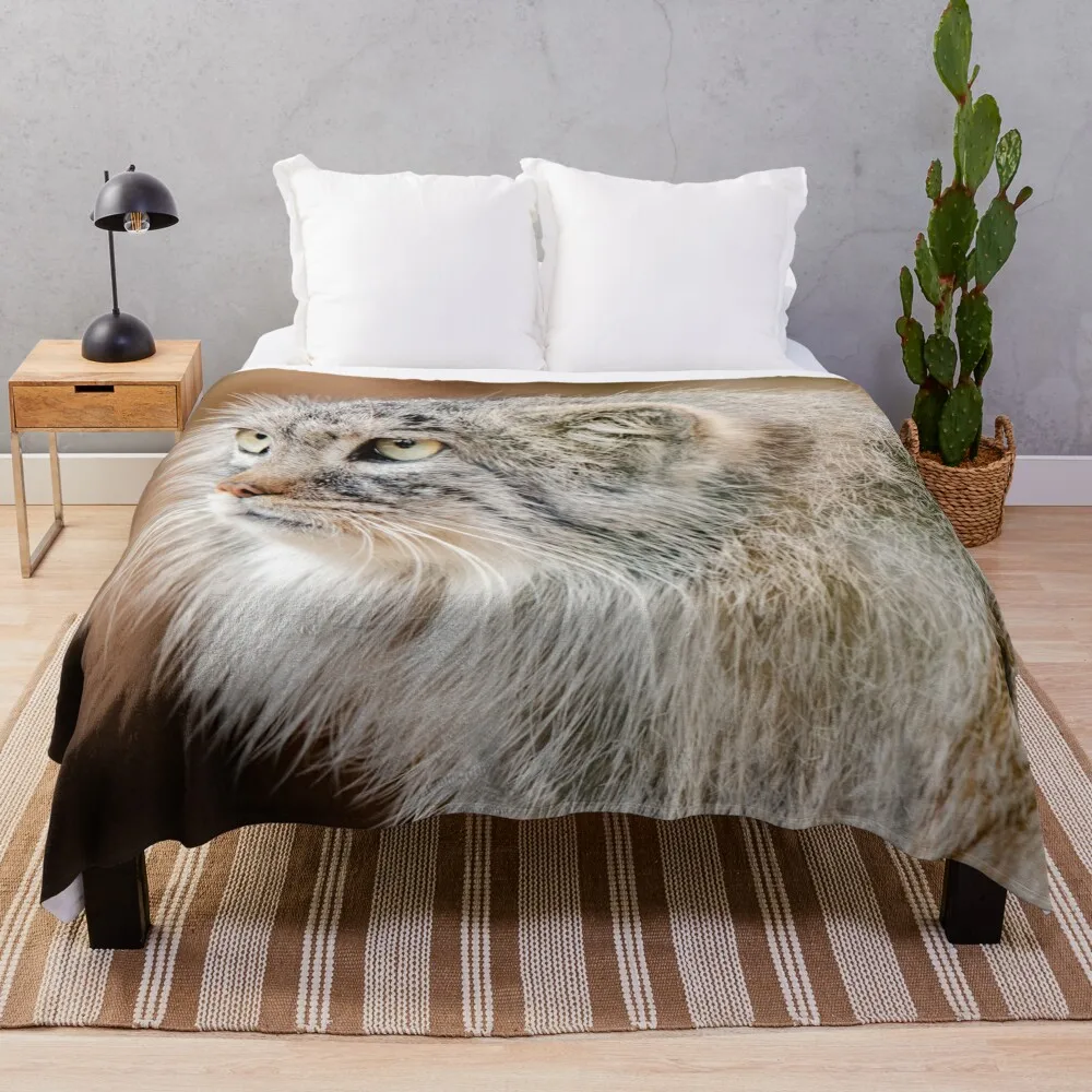 

Pallas Cat in Woodland Throw Blanket Thin Heavy Flannels Retros Blankets