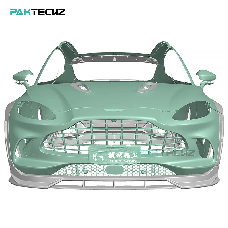 Paktechz Prepreg Dry Carbon Fiber Body Kit Front Bumper Lip Spoiler Splitter for Aston Martin DBX