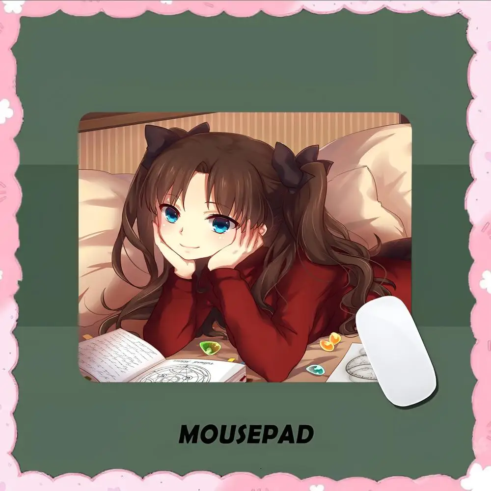 Rin Tohsaka Mouse Pad Non-Slip Game esktop Leather Mause Pad Waterproof Anti-Scratch Easy To Clean Mat For Give gifts to daughte image 5