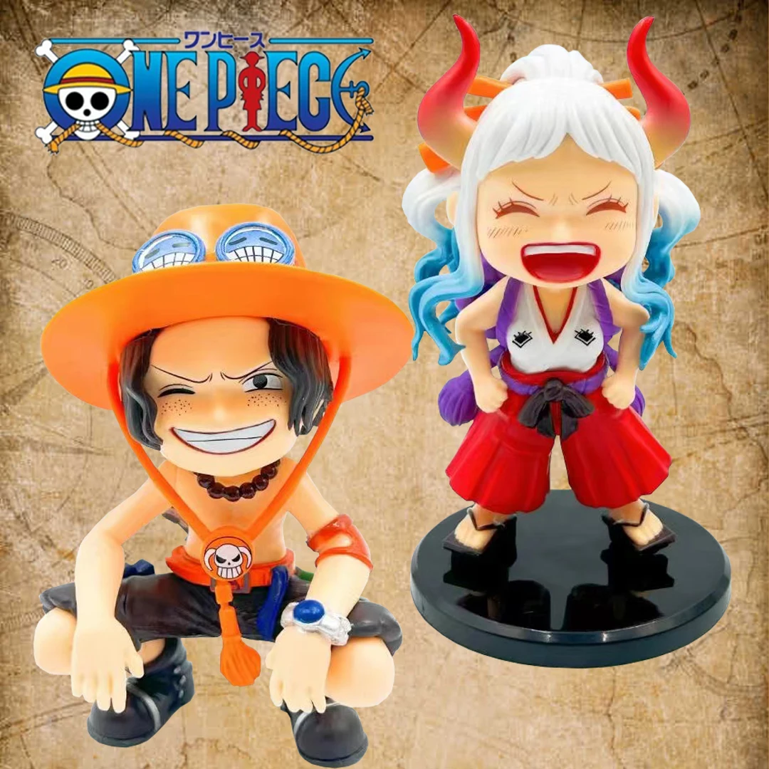 13cm Anime Figure One Piece Portgas·D· Ace Yamato Kawaii Toys Q Figural Nendoroid Car Decoration PVC Model Child Birthday Gift