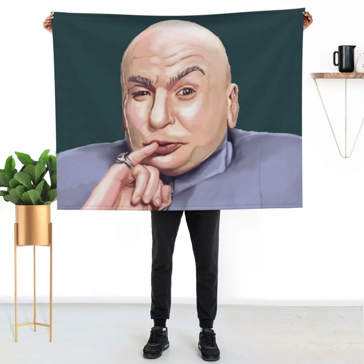 

Dr. Evil (Austin Powers) Throw Blanket Long Lasting Soft Plush Blanket for Daily Use