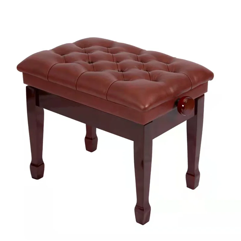 Piano Bench Adjustable Height, Single Person Stool, Solid Wood, Dressing Stool, Elegant Design, Comfortable Seat, Home Furniture