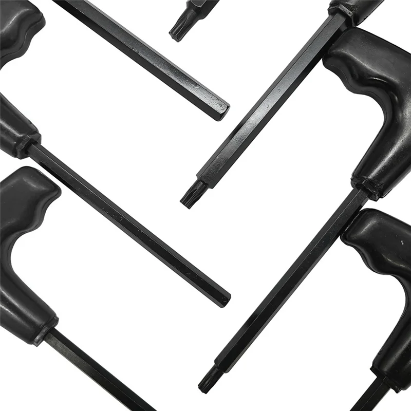

T-Shaped Hex Wrench Hex Key Set With Black Handle 10-Piece Special-Shaped Wrench Set T7-T40