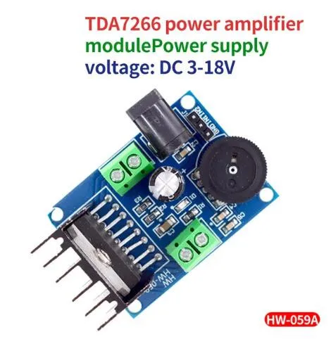 TDA7297 TDA7266 10-50W DC 6-18V Dual Channels 15W+15W Dual-channel Stereo Audio Power Amplifier Module Board for Diy Starter Kit