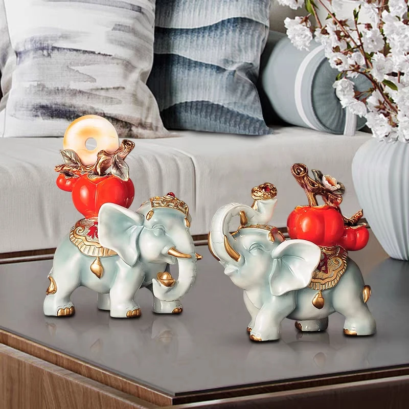 

Elephant jewelry a pair of creative home decor living room TV wine cabinet light luxury high-end decoration housewarming gift