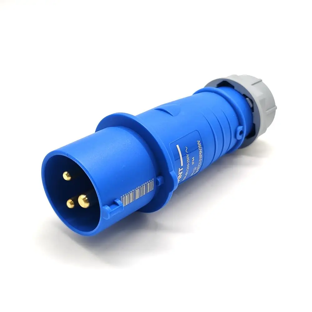 IEC60309 Waterproof Industrial CEE Connector Plug 3Pin 16A 230V 2P+E IP44