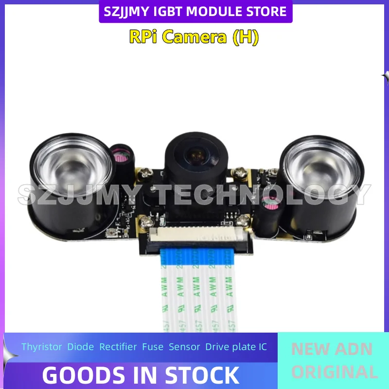 Telecamera fisheye Raspberry Pi 4a generazione B/3B+ con ampio angolo di visione e luce per visione notturna a infrarossi per messa a fuoco regolabile