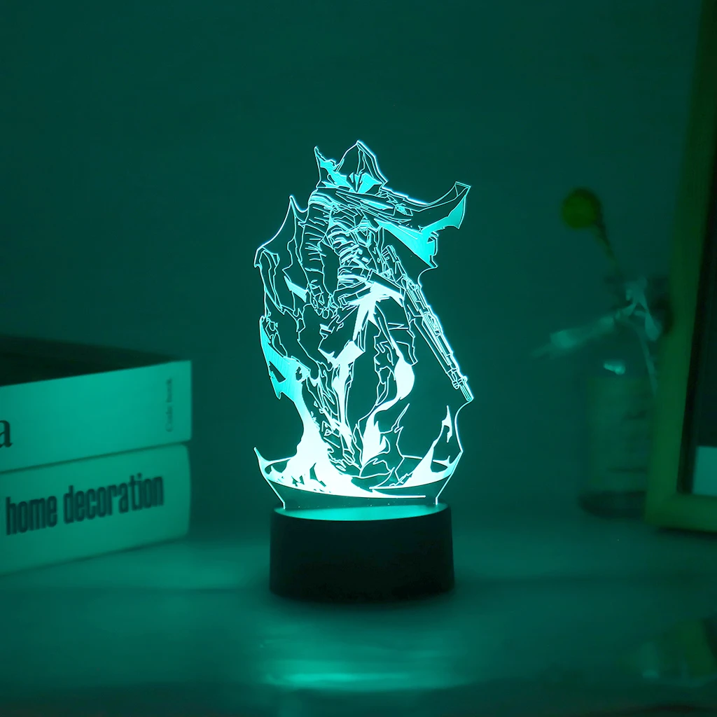 Hot Gaming Valorant 3D led Nightlight Omen Killjoy Raze Viper Figure Colorful Table Lamp For Gamer Game Room Decor Dropshipping