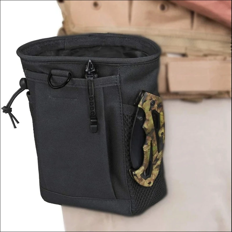 Tactical Dump Drop Pouch Magazine Pouch Hunting Airsoft Gun Accessories Sundries Pouch Protable Molle Recovery Ammo Bag Mochila