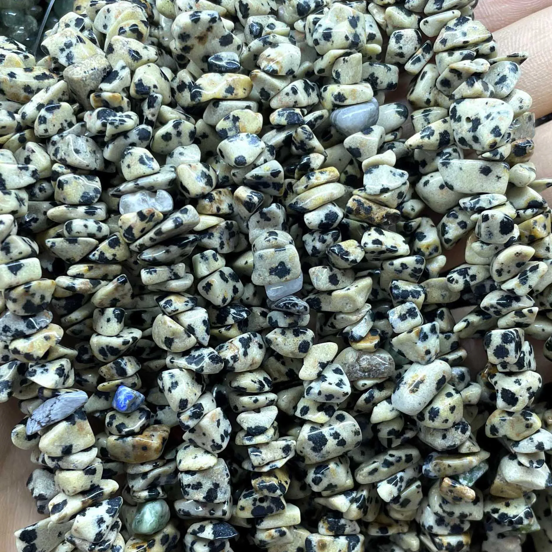Naturstein unregelmäßige Freiform Aventurin Achate Amazonit Jades Chip Kies Spacer Perlen für Schmuck herstellung DIY Zubehör – Detail 3