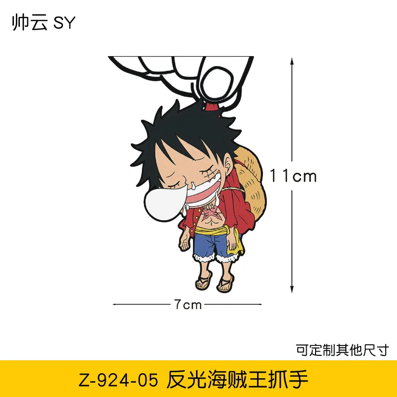 ONE PIECE Reflective Car Stickers Monkey D. Luffy Stickers Cute Tony Tony Chopper Scratch Masking Stickers Children\'s Toys Gifts