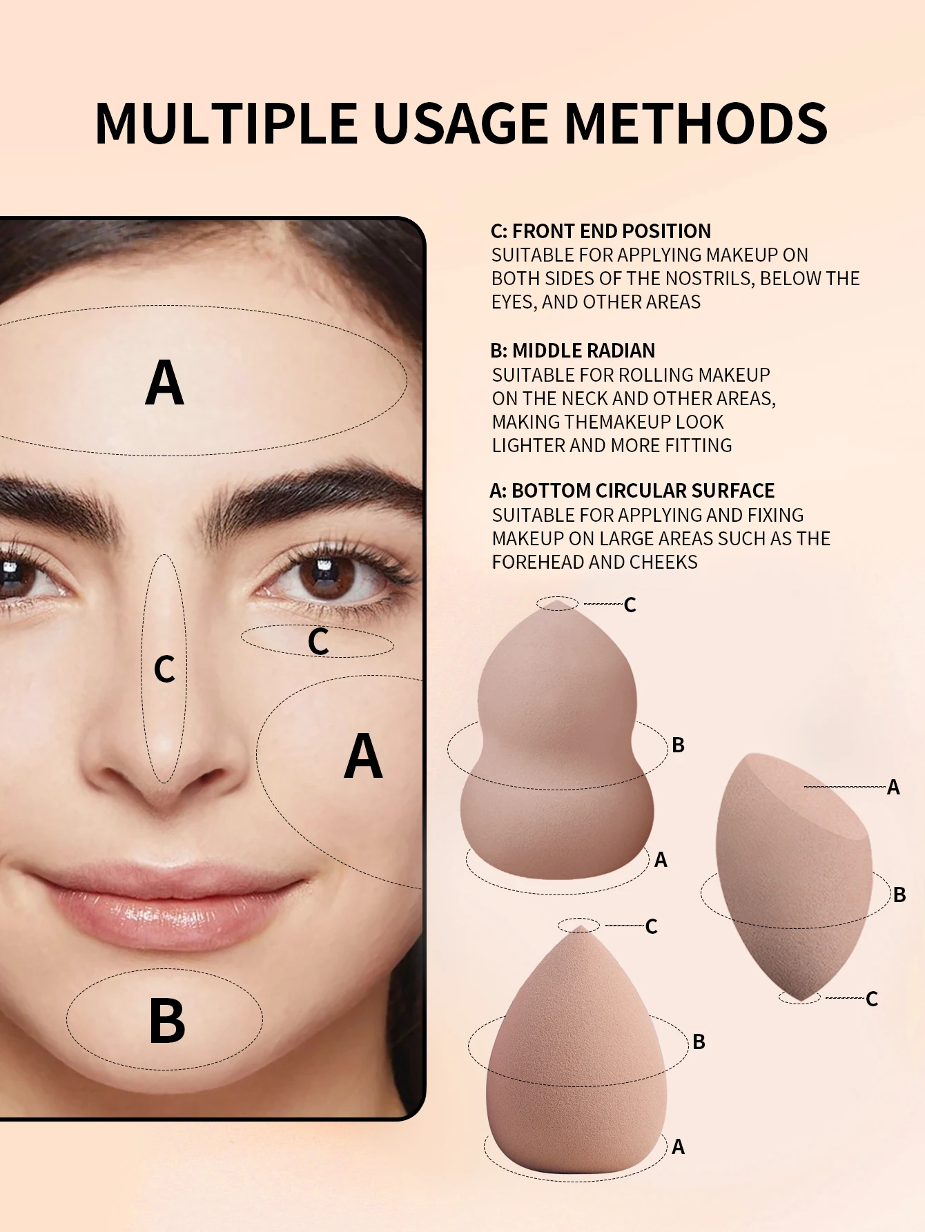 18 brown brushes with 5 triangular powders 3 beauty eggs and 4 mini ones Beauty Egg 3-Finger Powder Puff Wash Brushing Lazy Make