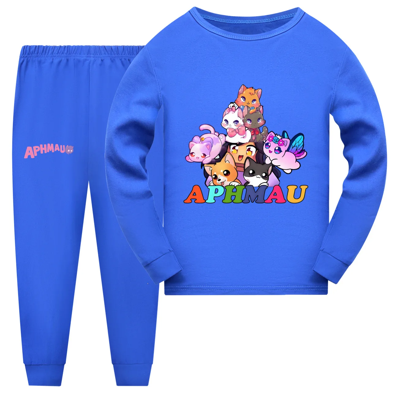 

Kawaii APHMAU Cats 2PCs Pajamas Set Kids Cartoon Pyjama Long Sleeve Tops with Pants Casual Sleepwear for Baby Girls & Teen Boys