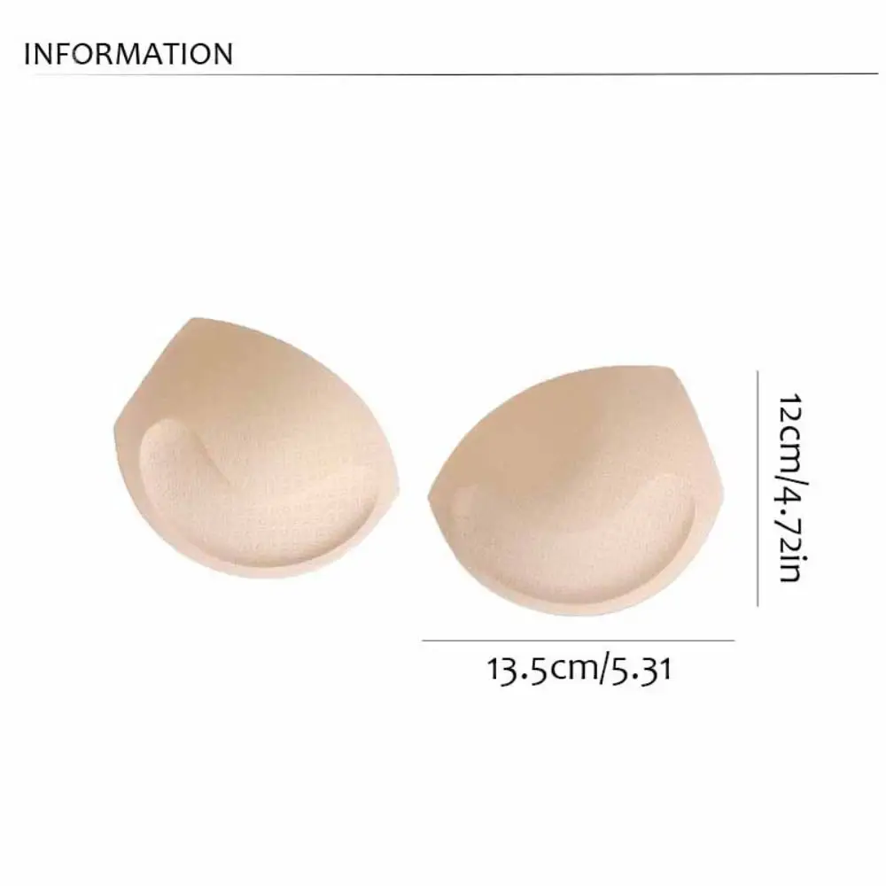 1Pair Soft Women Invisible Convenient Non-slip Bra Accessories Enhancer Chest Pads Insert Sponge Pads Foam Triangle Breast