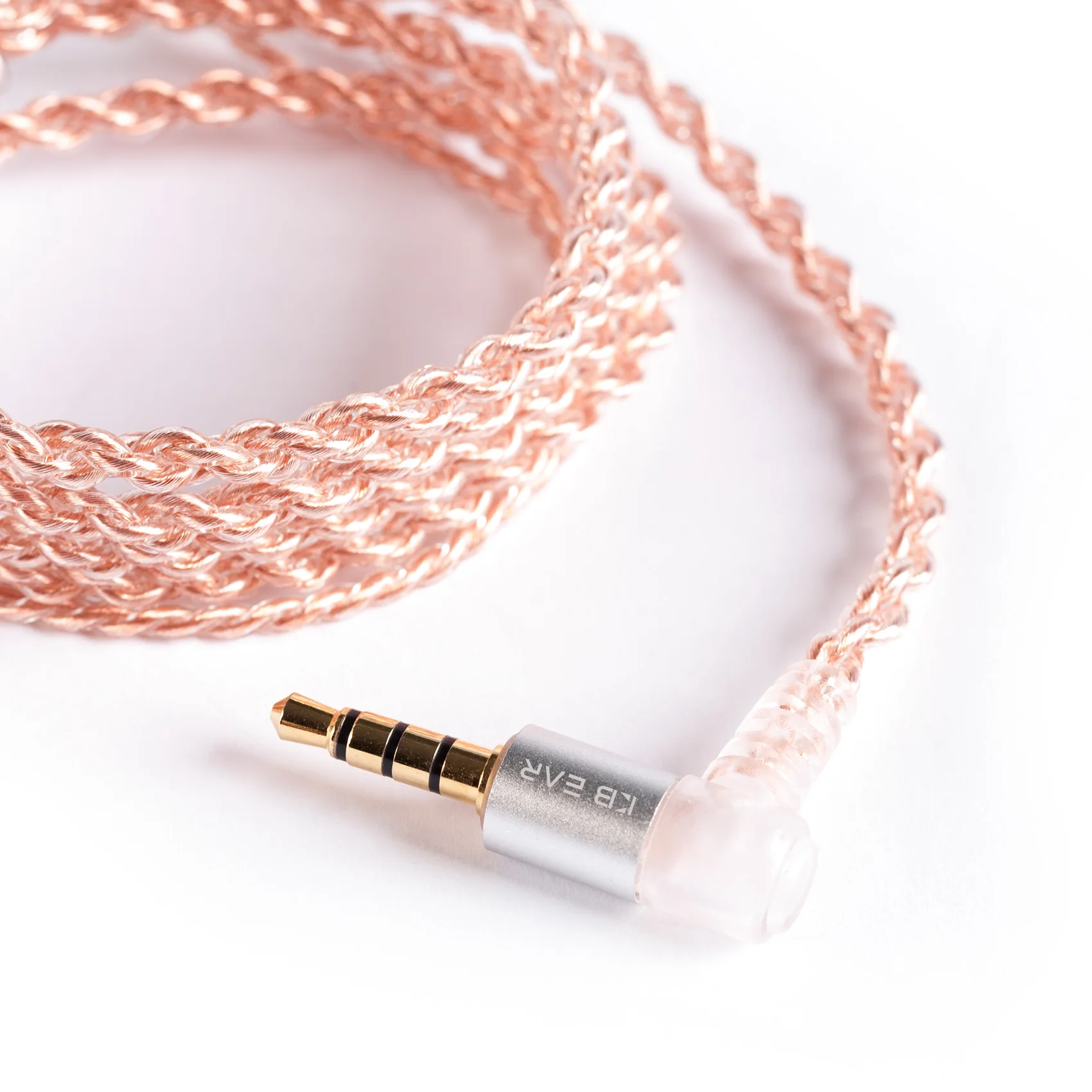 KBEAR 4-adriges Kupfer-Upgrade-Kopfhörerkabel mit Kabel, 2 PIN/QDC/MMCX/TFZ, Ohrhörer-Anschluss für KBEAR KZ ZSN PRO Kopfhörer, HiFi-Headset