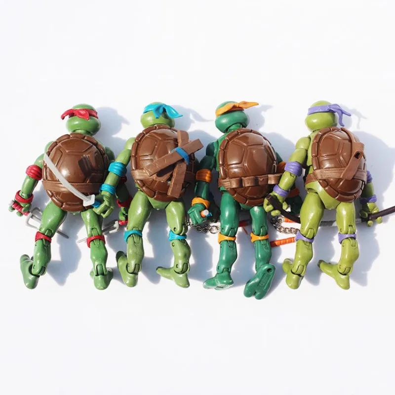 4 SZT. Figurki Wojowników Ninja TMNT Anime Zabawki Figurki Akcji z Kreskówek Anime Model z PVC Kolekcja Zabawek Ozdoba Dekoracja Prezent