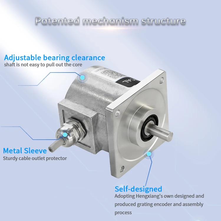 S65F Optical Square Flange Incremental Rotary Encoder 4096ppr Push-Pull Replace GHSF58/EL63