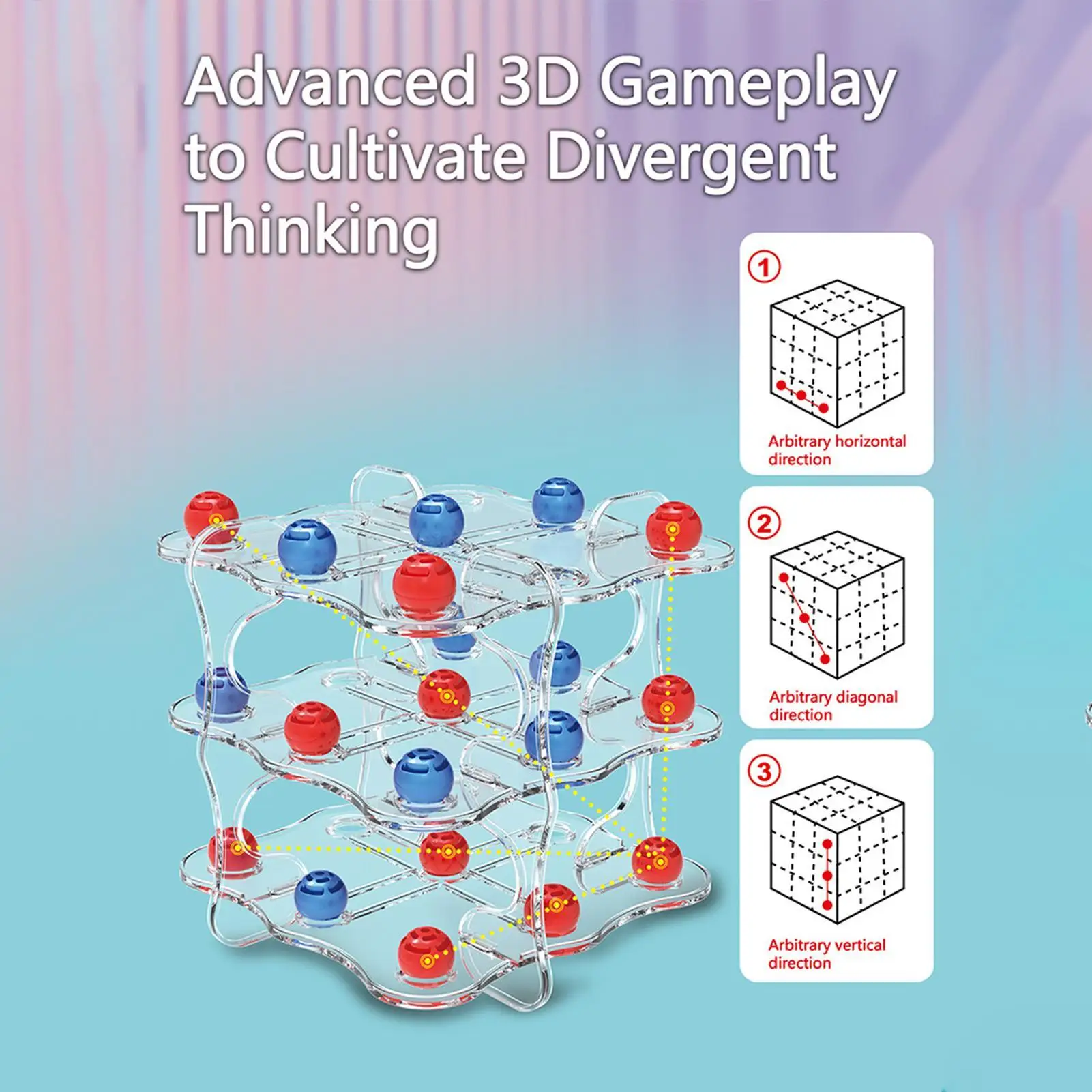 

Strategy Board Games For Adults Educational Tabletop Toys 3D Chess Game For Over 4 Years Old Boy Girl Adult Youth Friend Student