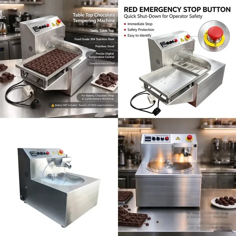 Mini Chocolate Thermostat Small Refiner for Lab Scale and Small Batch Production 304 Stainless Steel with Digital Timer
