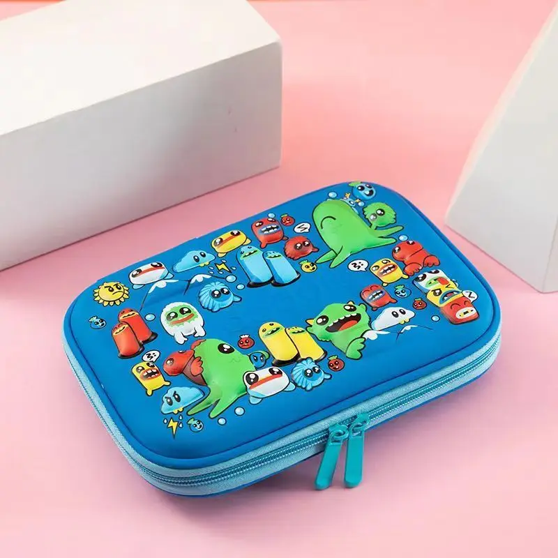 3D Cartoon Bleistift Fall tragbare große Kapazität Kawaii Studenten tasche niedlichen Schüler Büro Bleistift Fall Briefpapier Geschenk versorgung