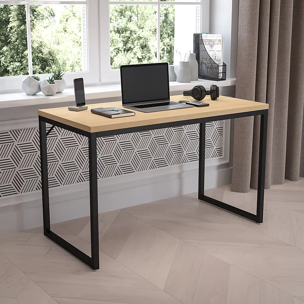 Tiverton Collection Rectangle Industrial Laminate Office Desk