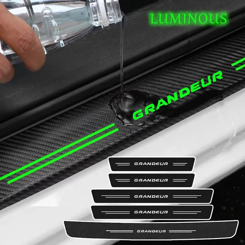 

Luminous Car Door Sill Protector for Hyundai Grandeur I10 KONA IONIQ CRETA EQUUS IX55 EON Trunk Bumper Guard Threshold Stickers