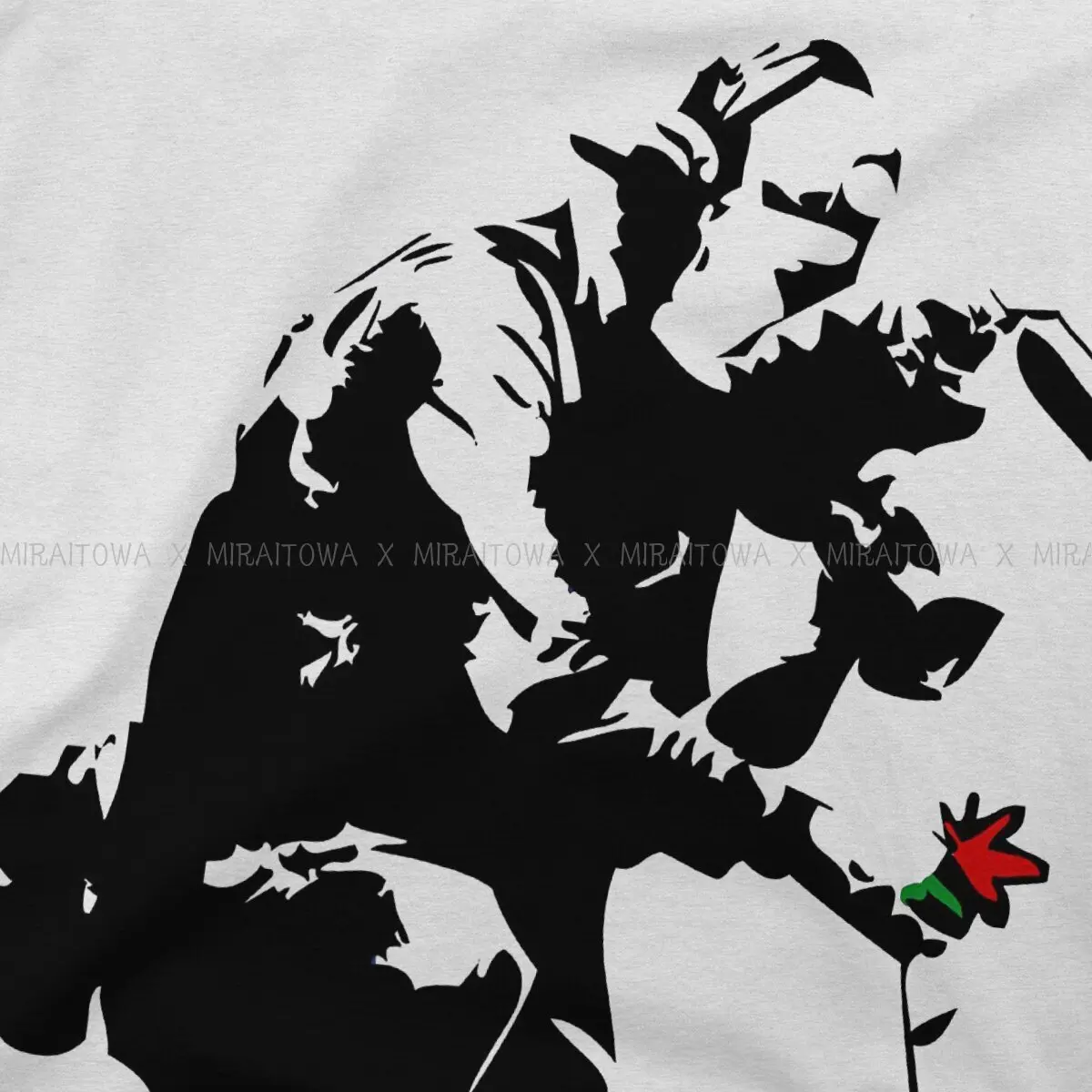 Banksy Wall Graffiti Flower Photographer T Shirt Graphic Men\'s Tees Summer Cotton Tops Harajuku O-Neck TShirt