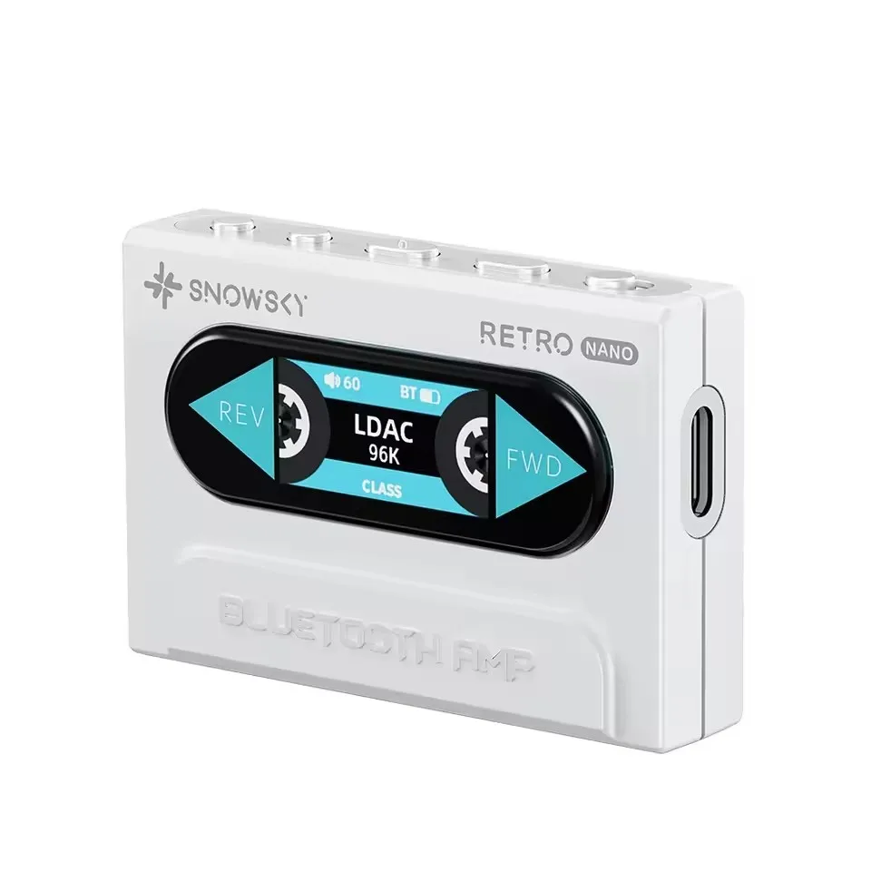 Fiio Snowsky Headphone Nano Retro nirkabel, Headphone penerima Audio Bluetooth Lossless nirkabel dengan adaptor Amplifier 3.5mm/4.4mm