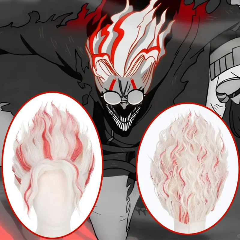 

Customized 'Dandadan' Okarun Ken Takakura White and Red Electric Hair Wig, Anime and Manga Character Momo Ayase Seiko