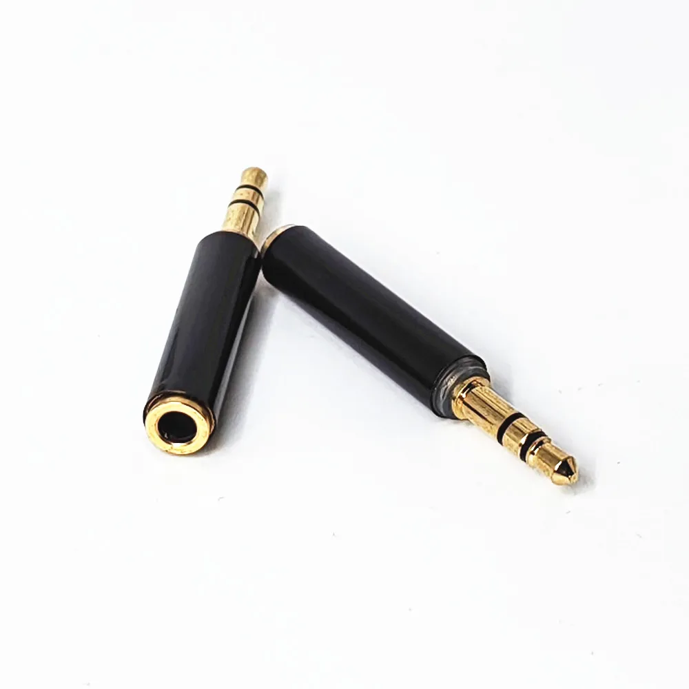 Gold 3.5mm 3Pole Male to 3.5mm 4Pole Female Audio Plug Jack Adapter Connector Adaptor