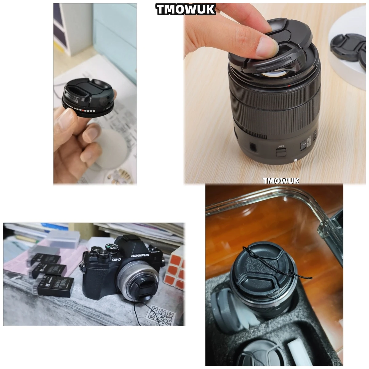 

For Canon EOS R3 1Ds Mark II 40D 77D 700D M50 Rebel T5i 650D Camera Lens Cap Protective Cover Center Pinch Snap-on 49mm 52 55 58