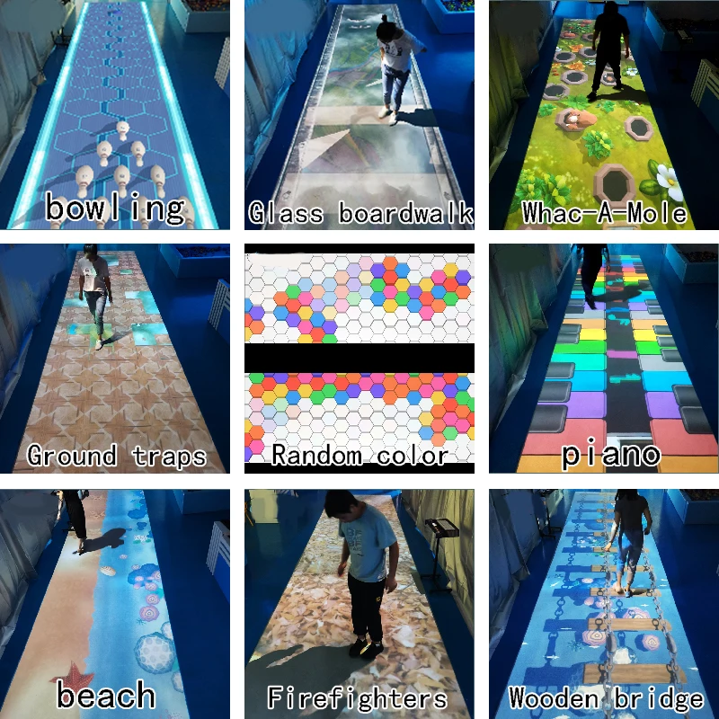 children kids playground ar system interactive floor projector games 3d projection interactive games