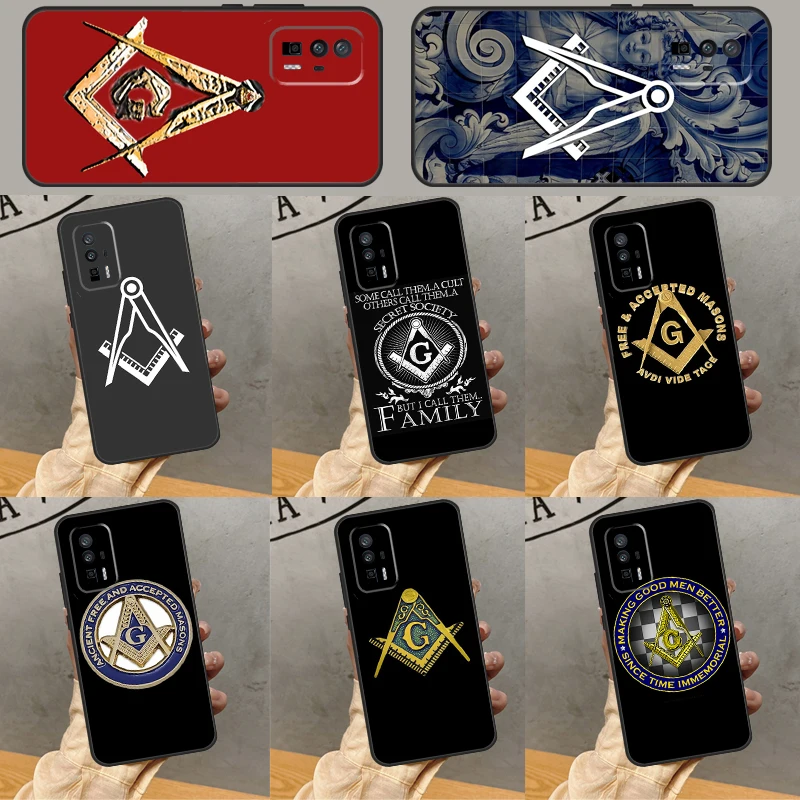 Free And Accepted Masons Case For Xiaomi 12T 11T 13 Pro 11 12 Lite 12X POCO X3 X5 Pro M4 M5s X4 F4 GT F3 F5 Cover