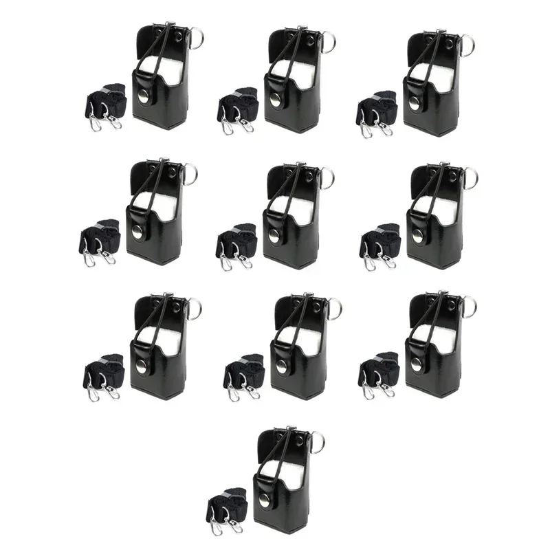 

Lot 10PCS Black Hard Artificial Leather Case Holster Belt Clip for Motorola GP328 Plus GP328Plus GP388 GP344 GP638+ Radio