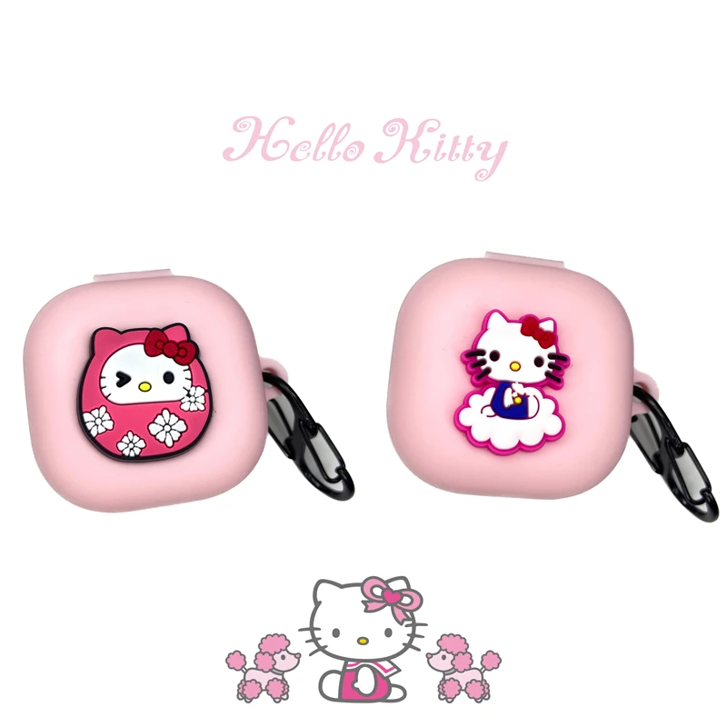 Capa protetora de silicone macio para Samsung Galaxy Buds, desenhos animados, Hello Kitty, Buds Live, Buds Pro, Buds 2, Buds2 Pro