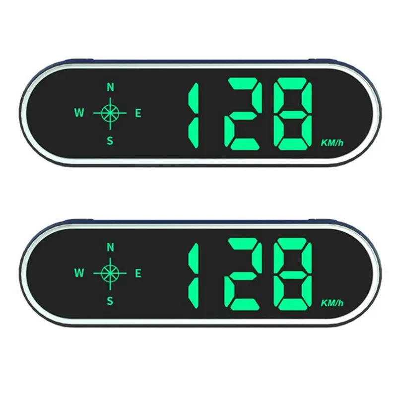 2X HUD GPS Speedometer Universal Car Heads-Up Display Speed Meter With Compass Over Speed Alarm For All Vehicle
