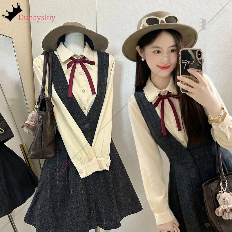 Anime Cosplay Korean Girl - jiakei Dresses Korean College Style Plaid