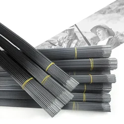1.4mm-2.1mm 1 pieces 45cm Fishing rod tip Spare 1,2 sections stream fishing rod full Short size hollow carbon Accessories sturdy
