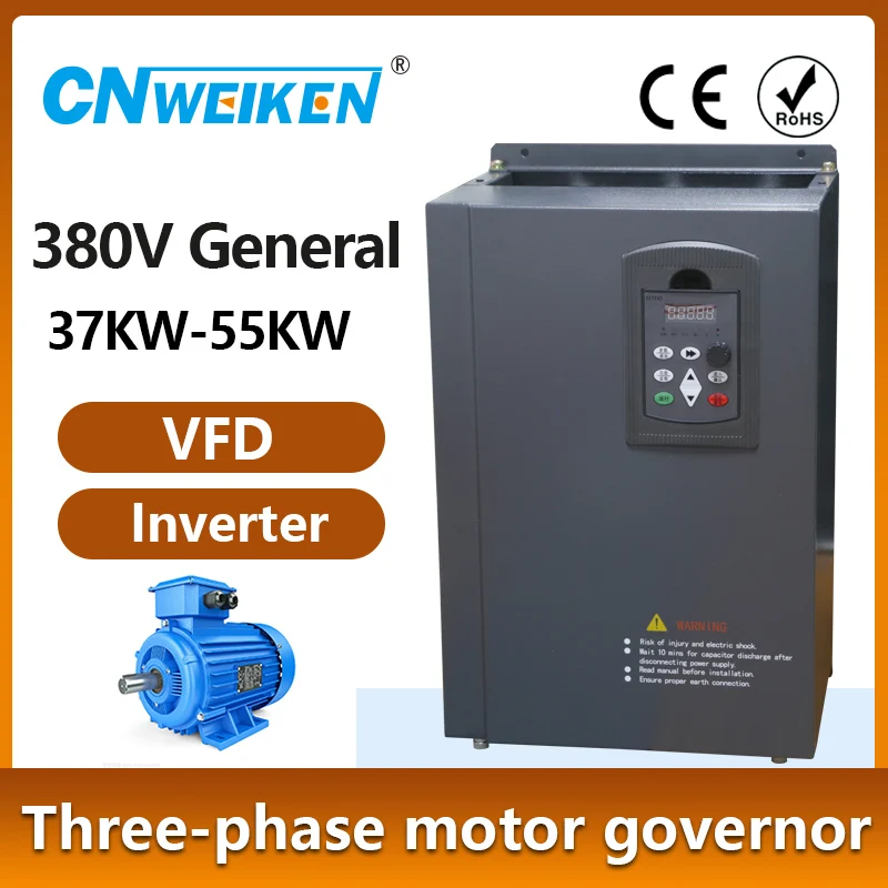 

VFD 37KW 45KW 55KW High-performance vector type frequency converter AC380v input output three-phase motor frequency converter