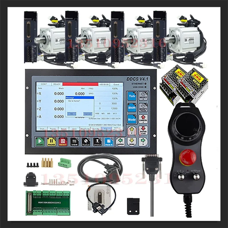 Ddcsv4.1 4-axis Independent Off-line Motion Controller Kit 750w High-precision Motor 2.39 Nm 3000r/Min With Brake