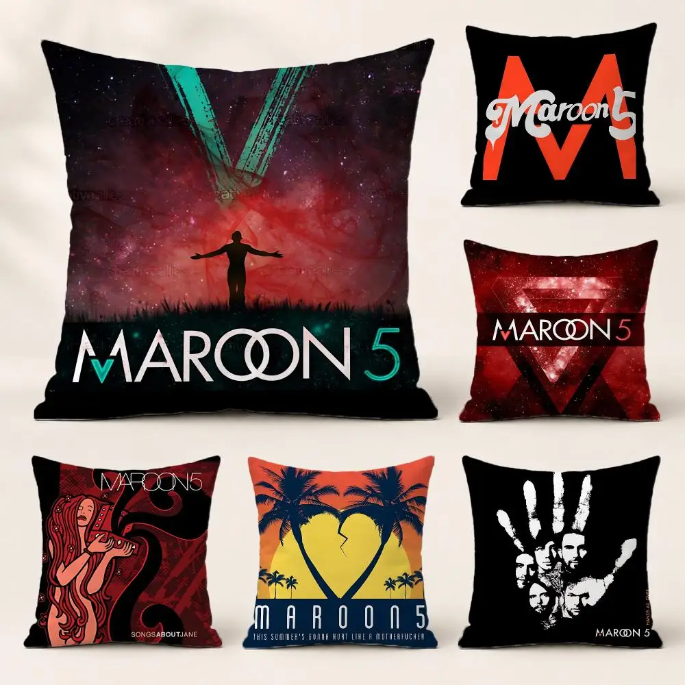 band Maroon 5 Cushion Cover Washable Soft Thick Cushion Cover Decorative Pillowcase for Sofa Living Room Home