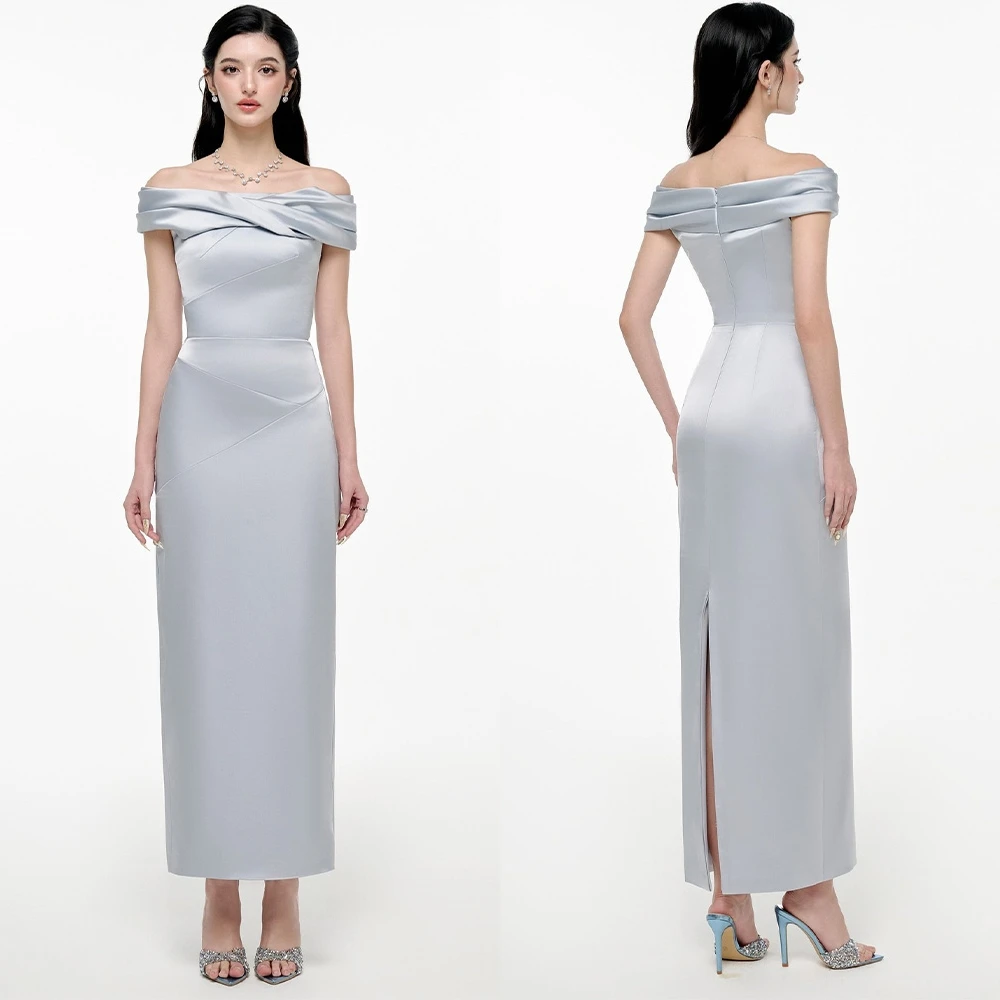 تخصيص مستقيم قارب الرقبة كاب كم فستان سهرة أنيق حساسة عالية الجودة فستان الحفلات الموضة الحديثة فستان الحفلة الراقصة #5