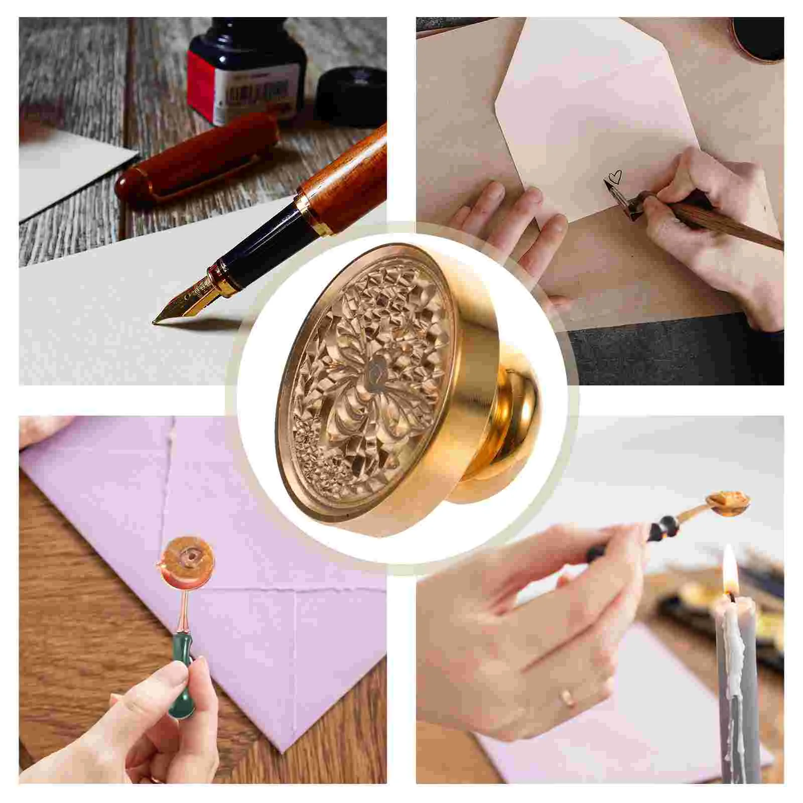 Wax Seal Copper Head DIY Stamp Kit Scrapbook Lovely Style Stamps Decoration Vintage