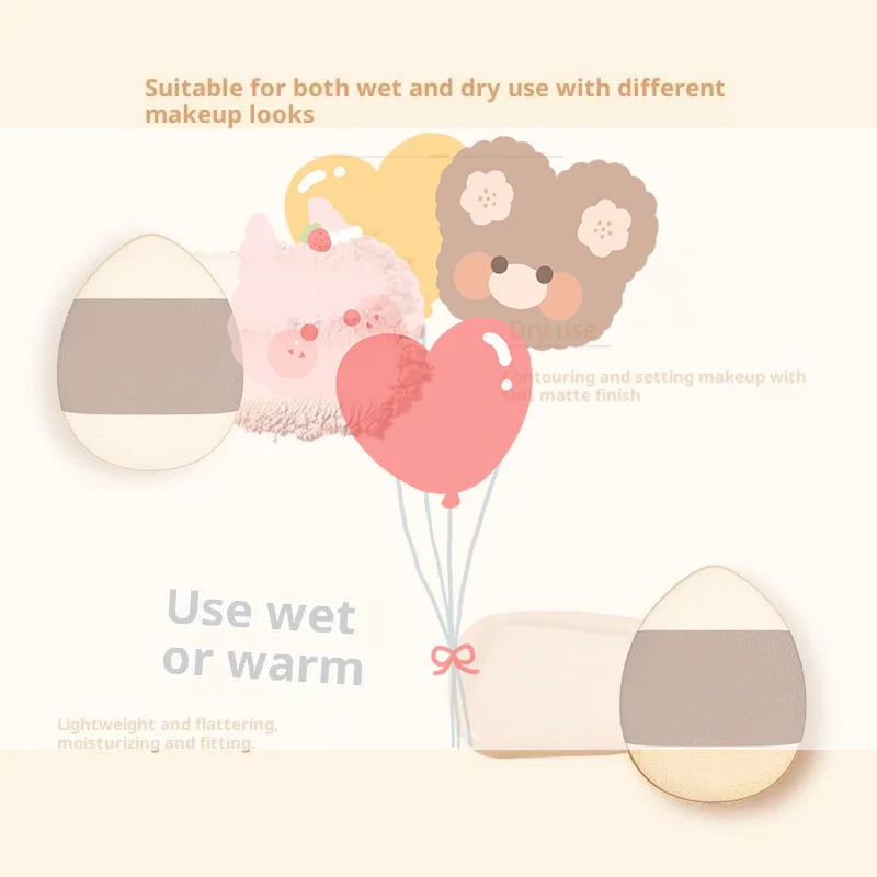 5/10 Pz Mini Finger Puff Fondotinta Piccolo Lacrima Cuscino D'aria Polvere Spugna Viso Correttore BB Cream Applicatore Cosmetico Trucco