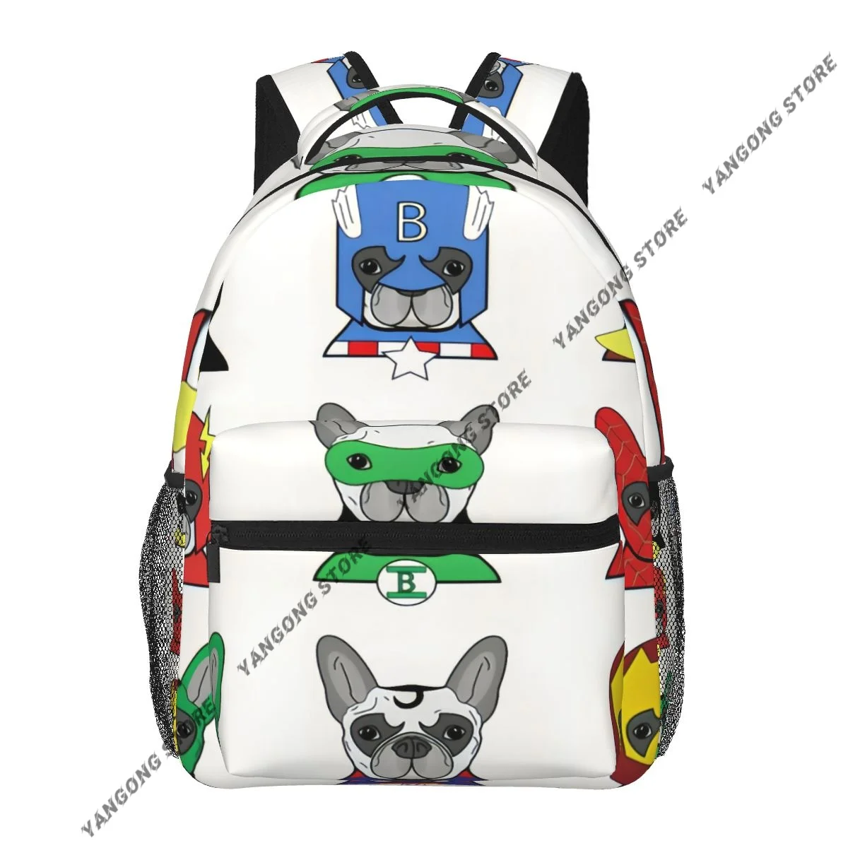 2026 Unisex French Bulldog Dog Heroes Icons Travel Daypack Laptop Backpack Book Schoolbags Feminina School Casual Women Bag
