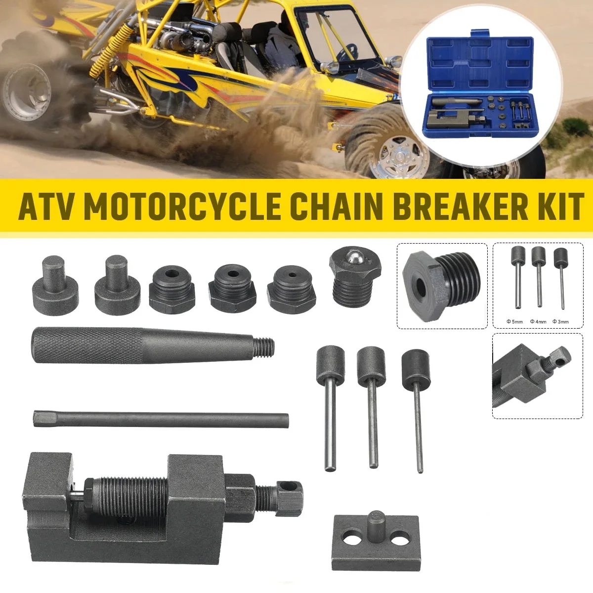 Motorcycle, bicycle 520 525 530/630 chain breaker, diverter, starting chain pin, pressing handle, chain riveting machine, set