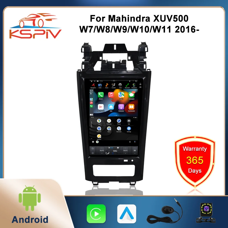 

For Mahindra XUV500 W7/W8/W9/W10 /W11 2016- Android 12.1 inch Tesla Screen Car Radio Carplay GPS Navigation FM Multimedia Video